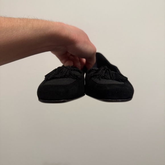 Black Salvatore Ferragamo Block Heels With Tassel Details Women’s Size 4.5 B - Picture 15 of 16